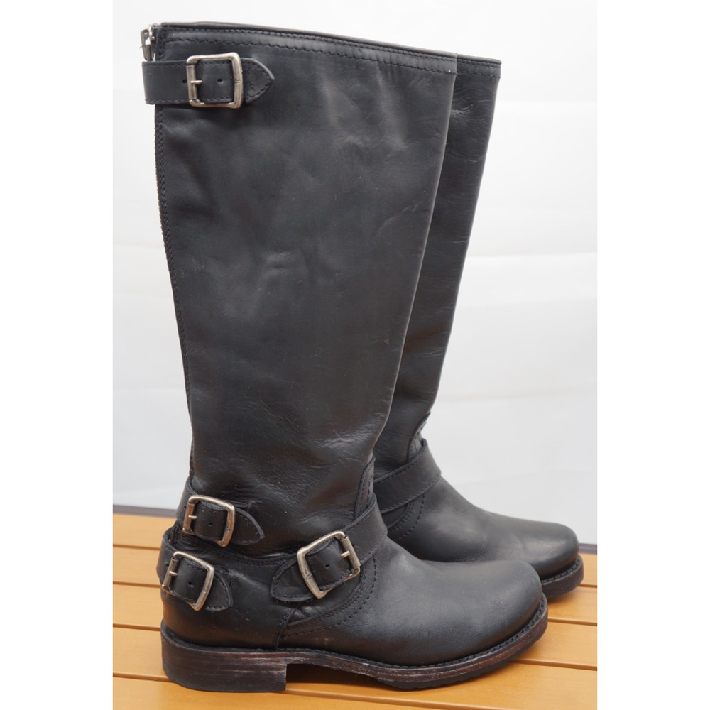 Frye Leather Womens Boots Veronica Back Zip Leather size 6.5B - Picture 2 of 9
